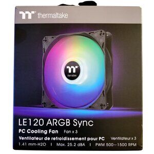 Thermaltake LE120 ARGB Sync PC Cooling Fan [3-Fan Pack] (cl-f204-pl12sw-a)